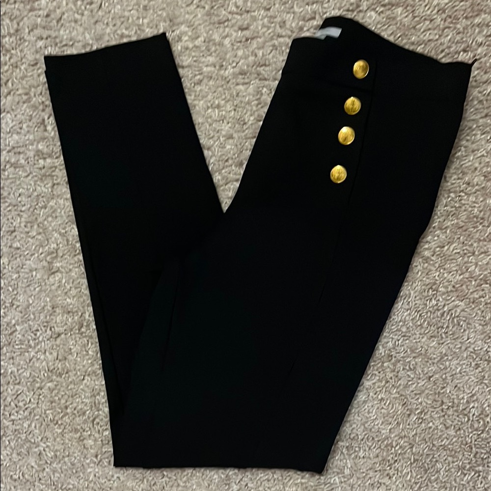 H&M Black and Gold Skinny Pants